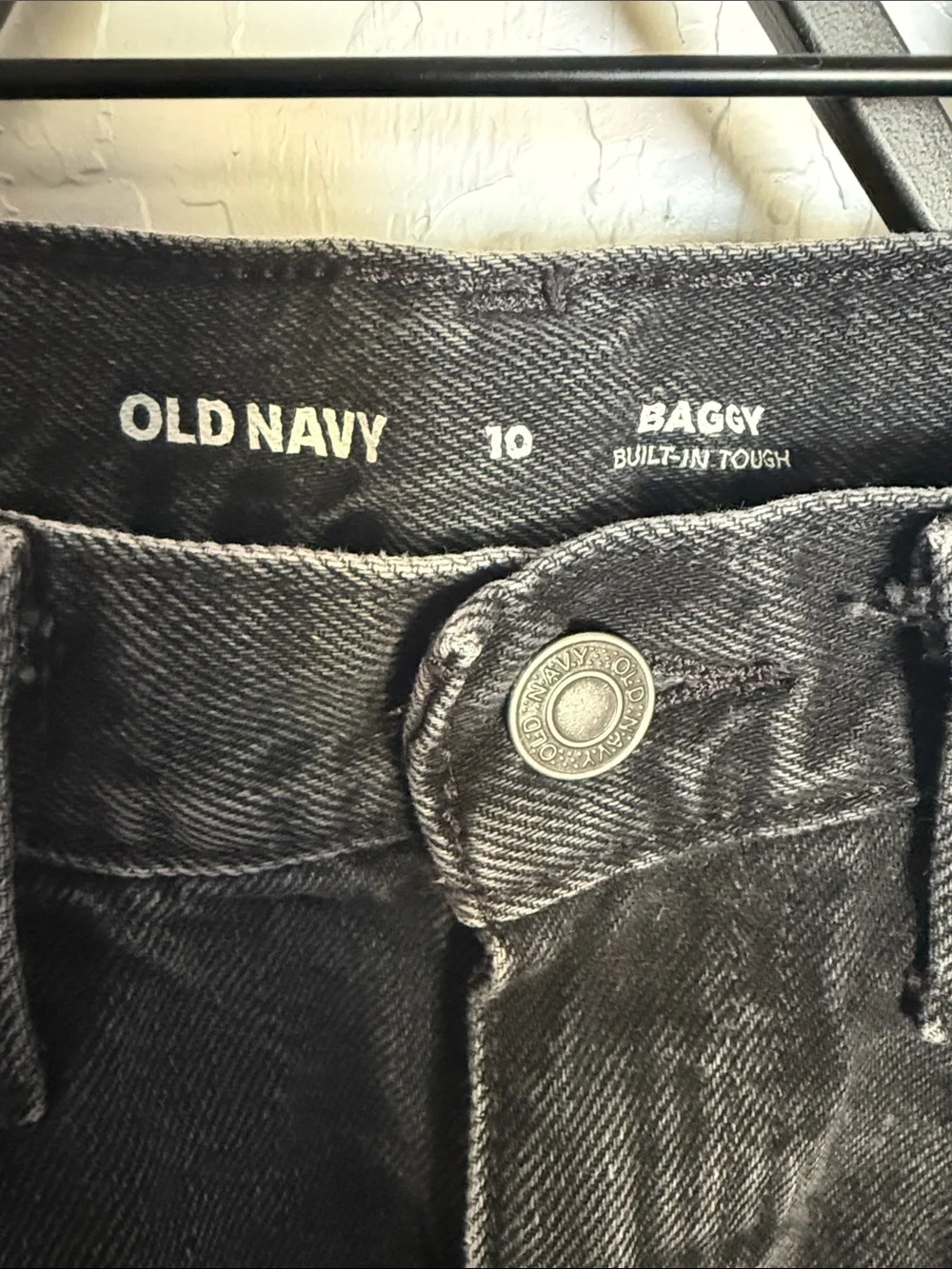 Old Navy | Boy’s Black Baggy Built-In Tough Jeans | Size 10
